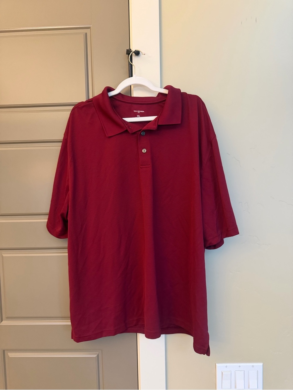Van Heusen Red Short-Sleeve Polo